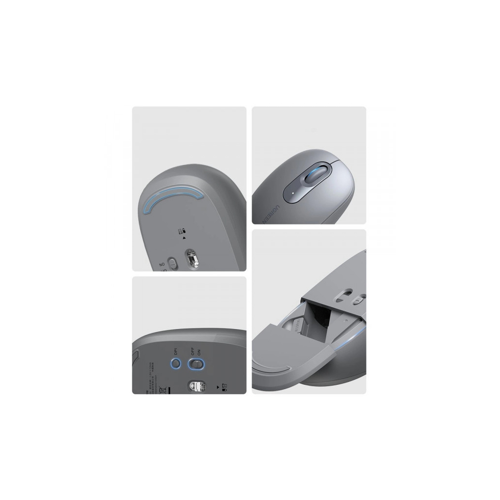 Мишка Ugreen MU105 Wireless Gray (90669) - зображення 4