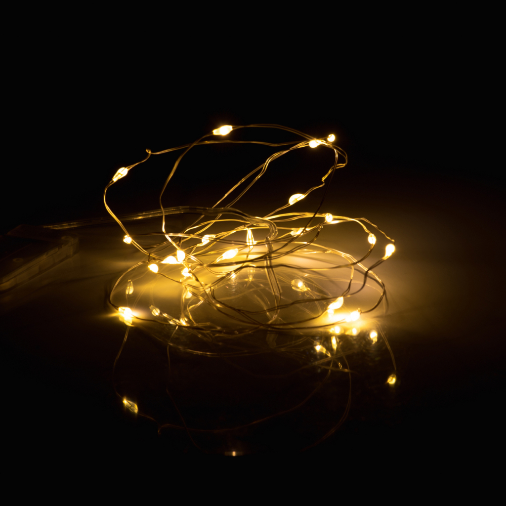 Гірлянда YES! Fun Нитка на мідному дроті 20 LED Тепло-біла 2 м Статична На батарейках (975020) - зображення 3