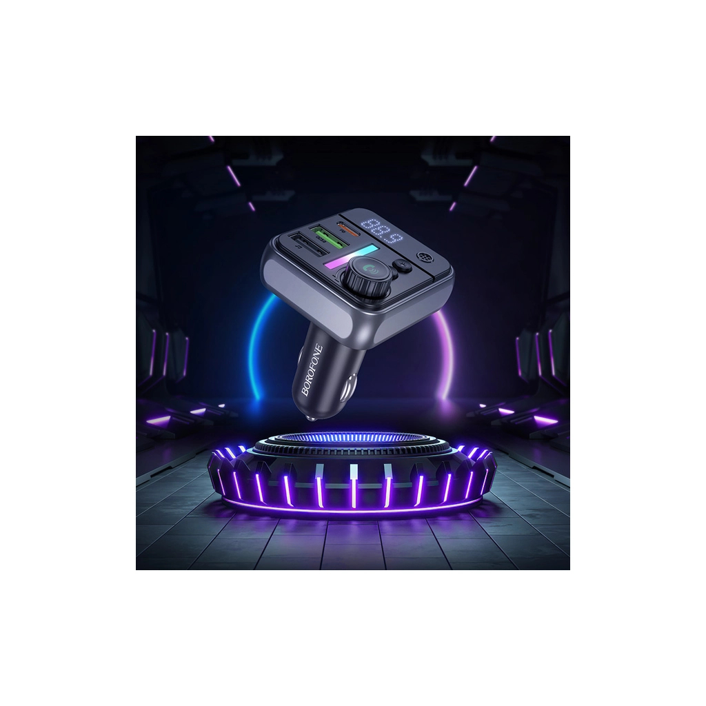 FM модулятор BOROFONE BC50, Black, Box - зображення 8