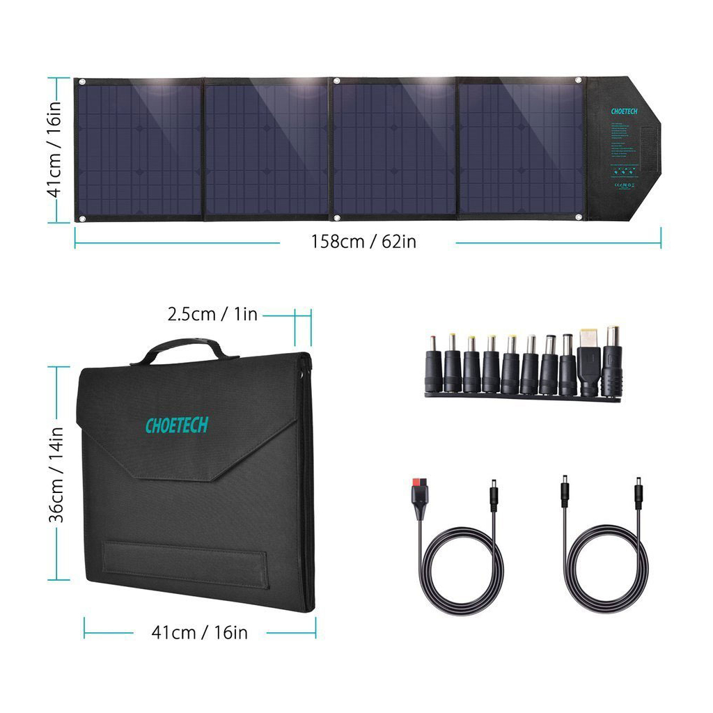 Портативна сонячна панель Choetech 80W (SC007) - изображение 6