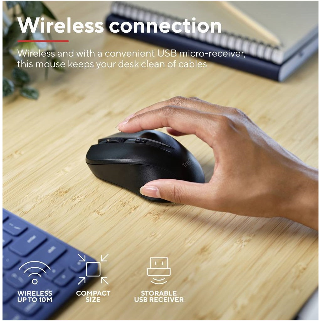 Мишка Trust Mydo Silent Wireless Black (25084) - зображення 5