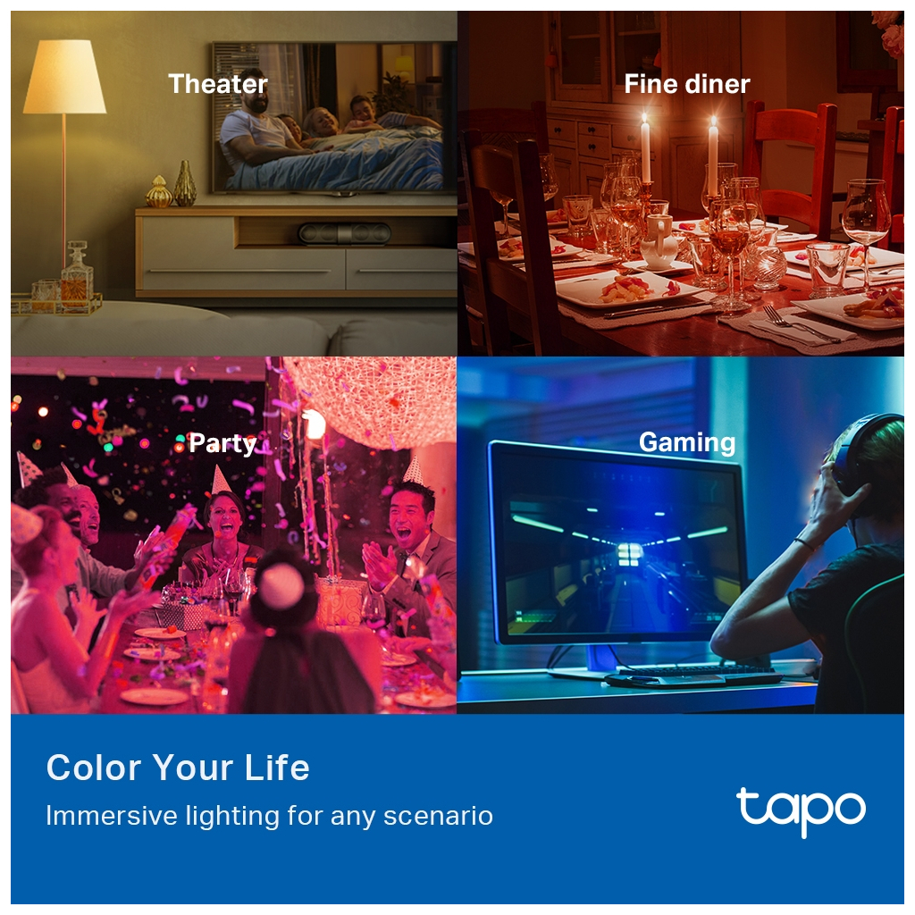 Розумна лампочка TP-Link Tapo L530E (4-Pack) (Tapo L530E(4-Pack)) - зображення 3