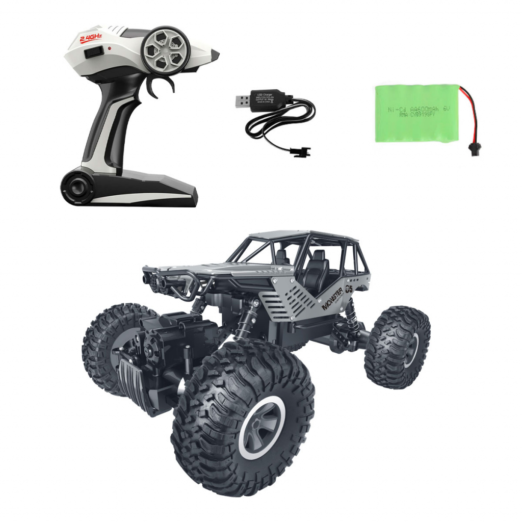 Радіокерована іграшка Sulong Toys Off-road Crawler – Tiger, матовий сірий (SL-111RHMGR) - зображення 4