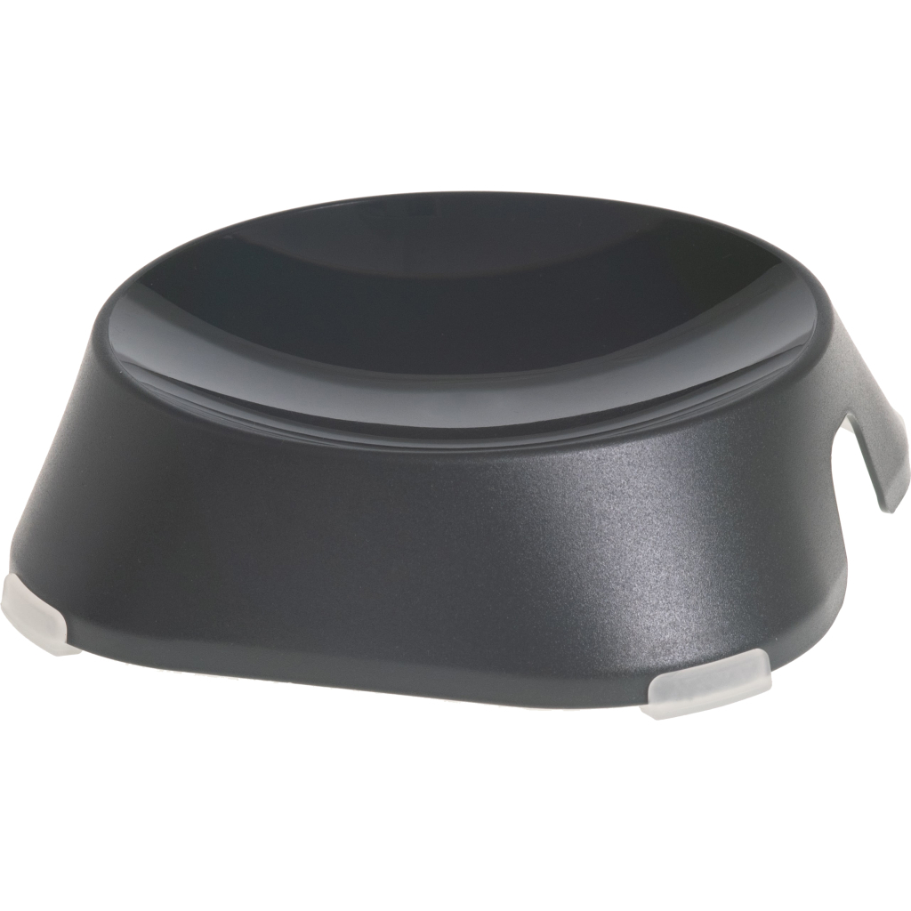 Посуд для котів Fiboo Flat Bowl миска без антиковзких накладок темно-сіра (FIB0134) - зображення 1