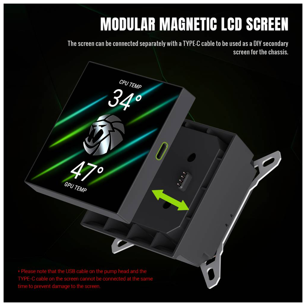 Система рідинного охолодження Gamemax GLACIER 240 LCD BK - зображення 11