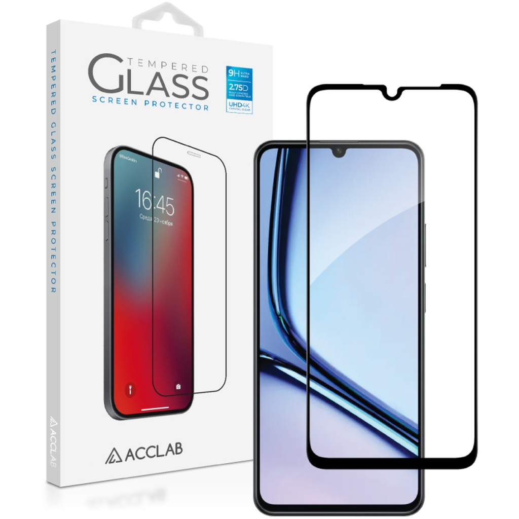 Скло захисне ACCLAB Full Glue Realme Note 60X Black (1283126609015) - зображення 1