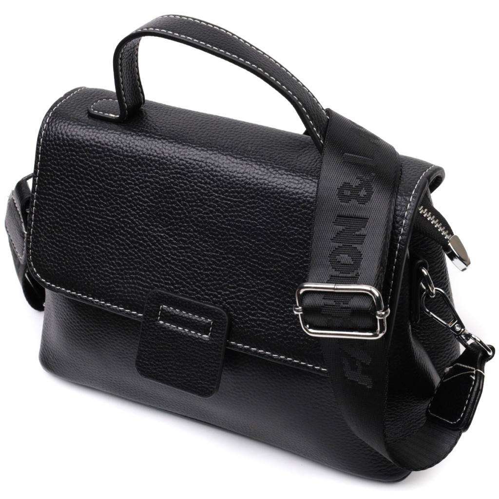 Сумка Vintage З натуральної шкіри Чорна (22291) - зображення 1