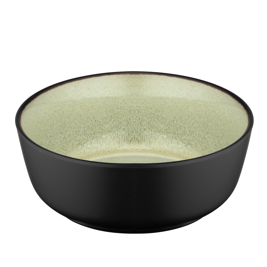 Салатник Ardesto Bolzano 720мл, кераміка, чорно-зелений, (AR2916BM) - зображення 4