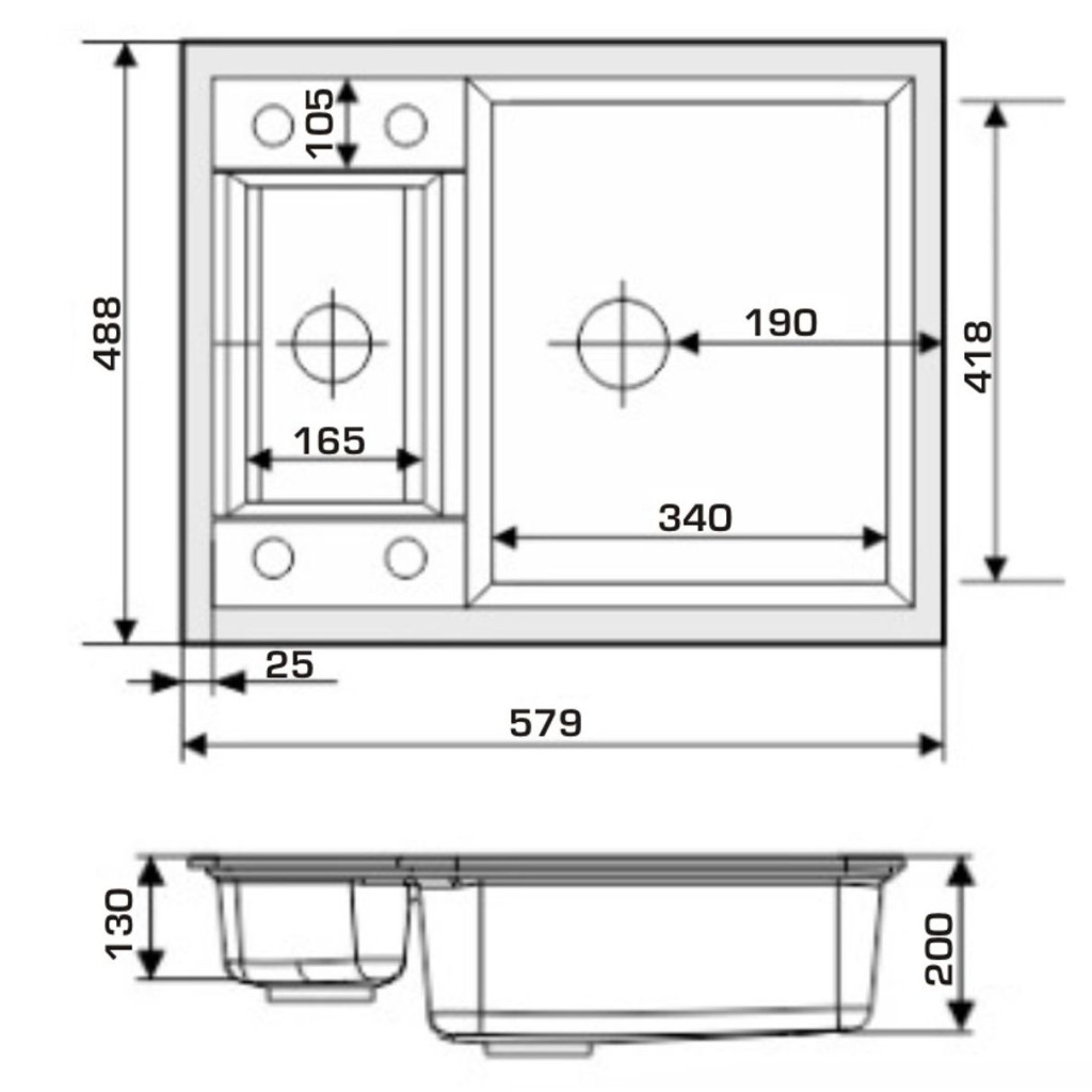 Мийка кухонна GRANADO SAMORA gris (gr0908) - зображення 8