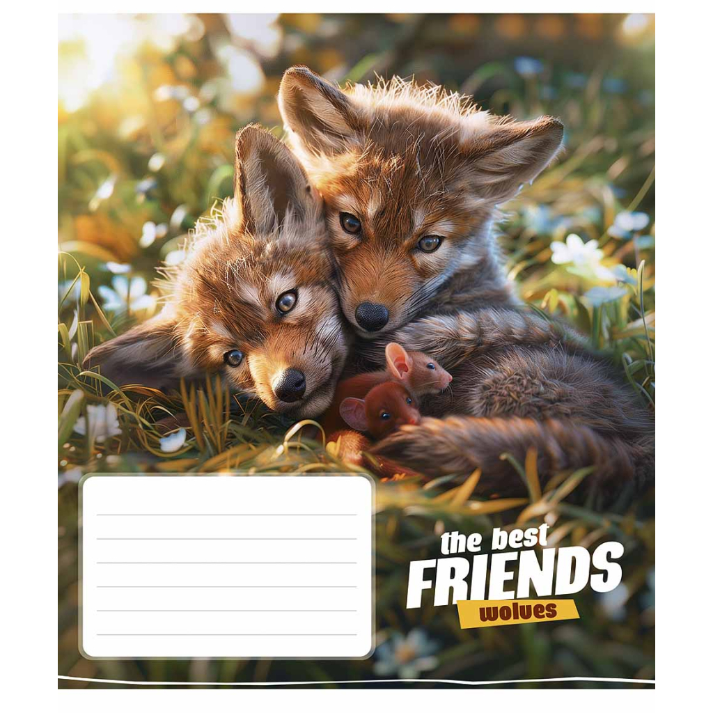 Зошит Школярик The best friends 12 аркушів коса лінія (012-3434C) - изображение 3