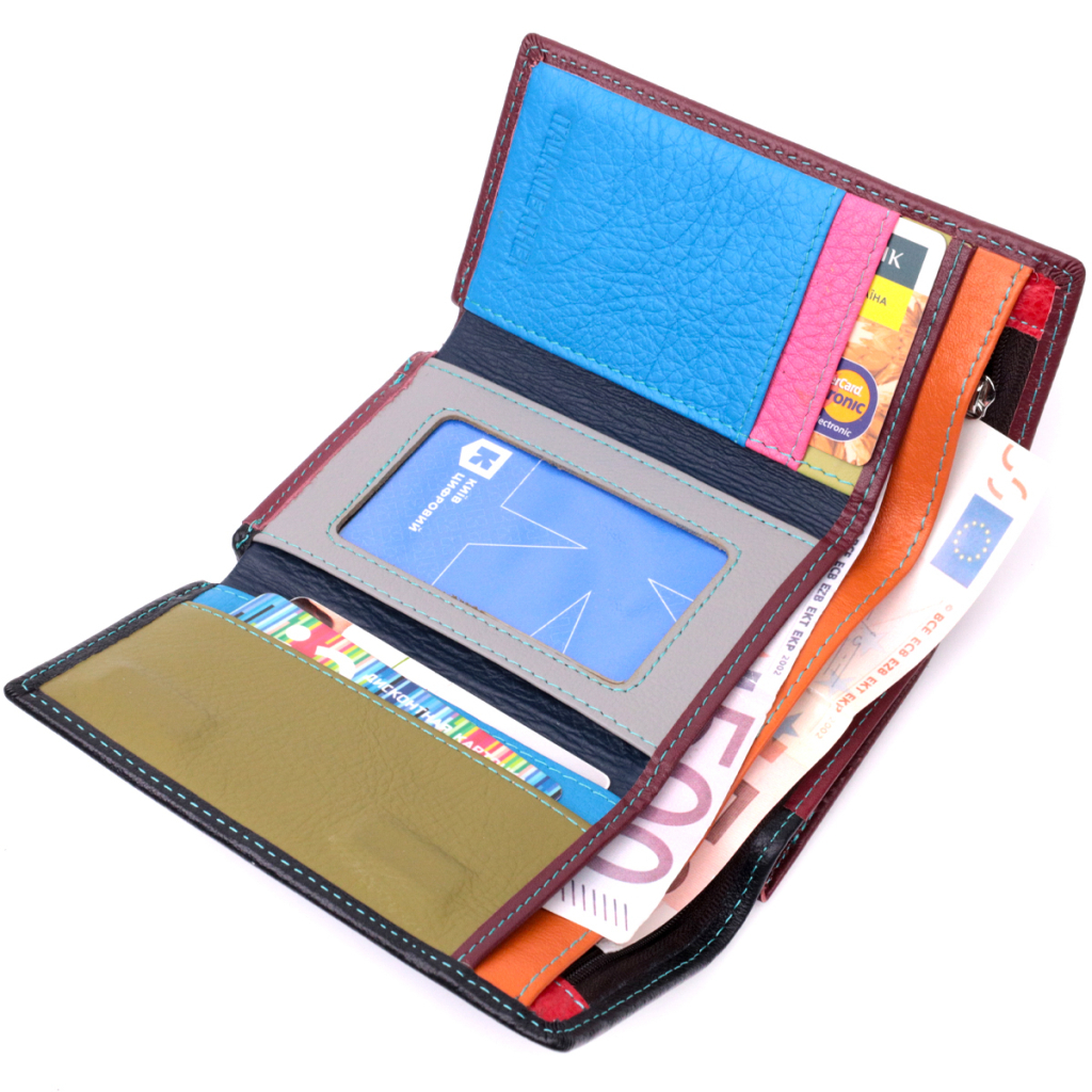 Гаманець ST Leather Шкіряний Різнокольоровий (19444) - зображення 5