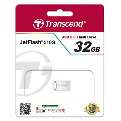 USB флеш накопичувач Transcend JetFlash 510, Silver Plating (TS32GJF510S) - зображення 4