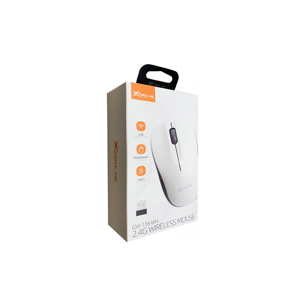 Мишка Xtrike ME GW-116 Wireless White (GW-116WH) - зображення 3