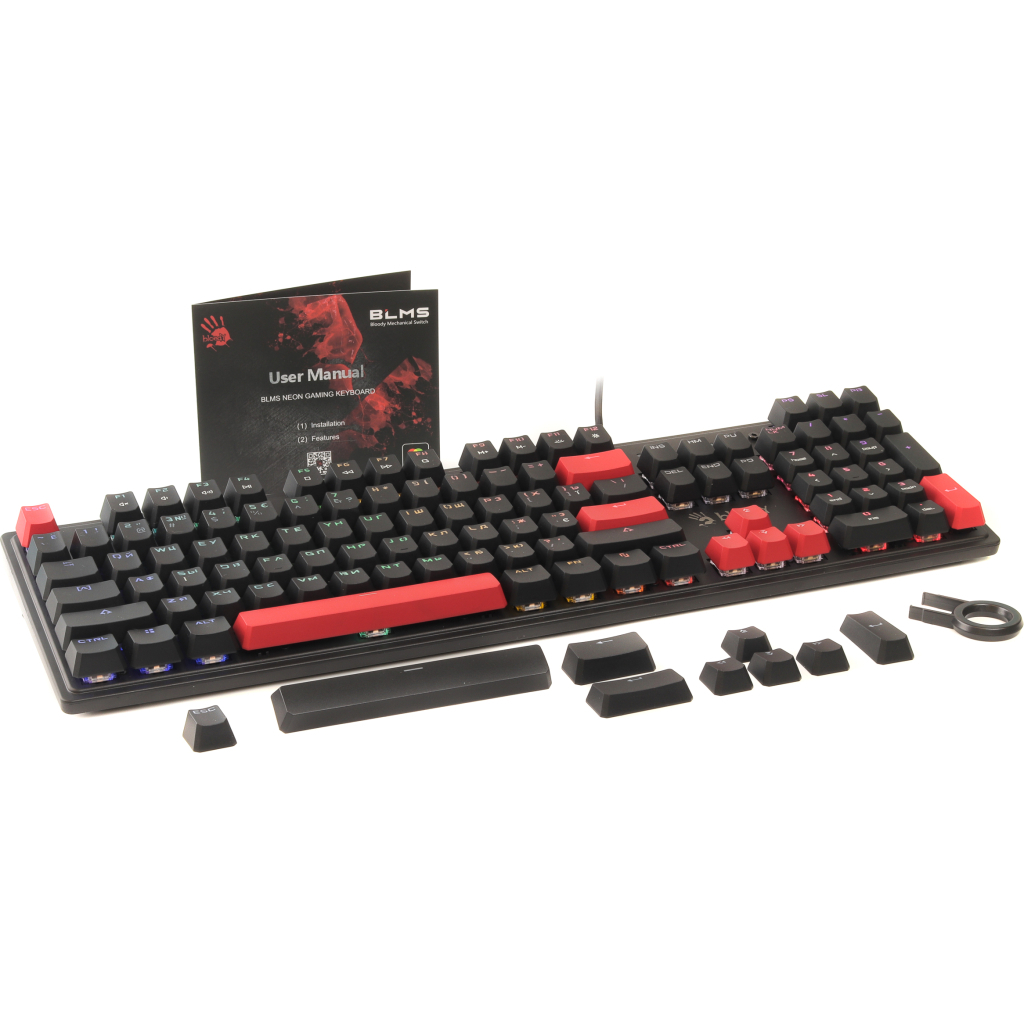 Клавіатура A4Tech Bloody S510N BLMS USB Fire Black - зображення 6