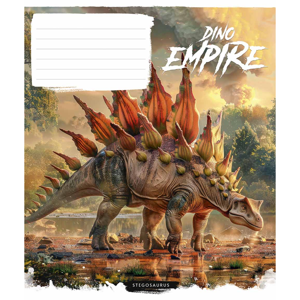 Зошит Школярик Dino empire 18 аркушів клітинка (018-3490K) - зображення 4