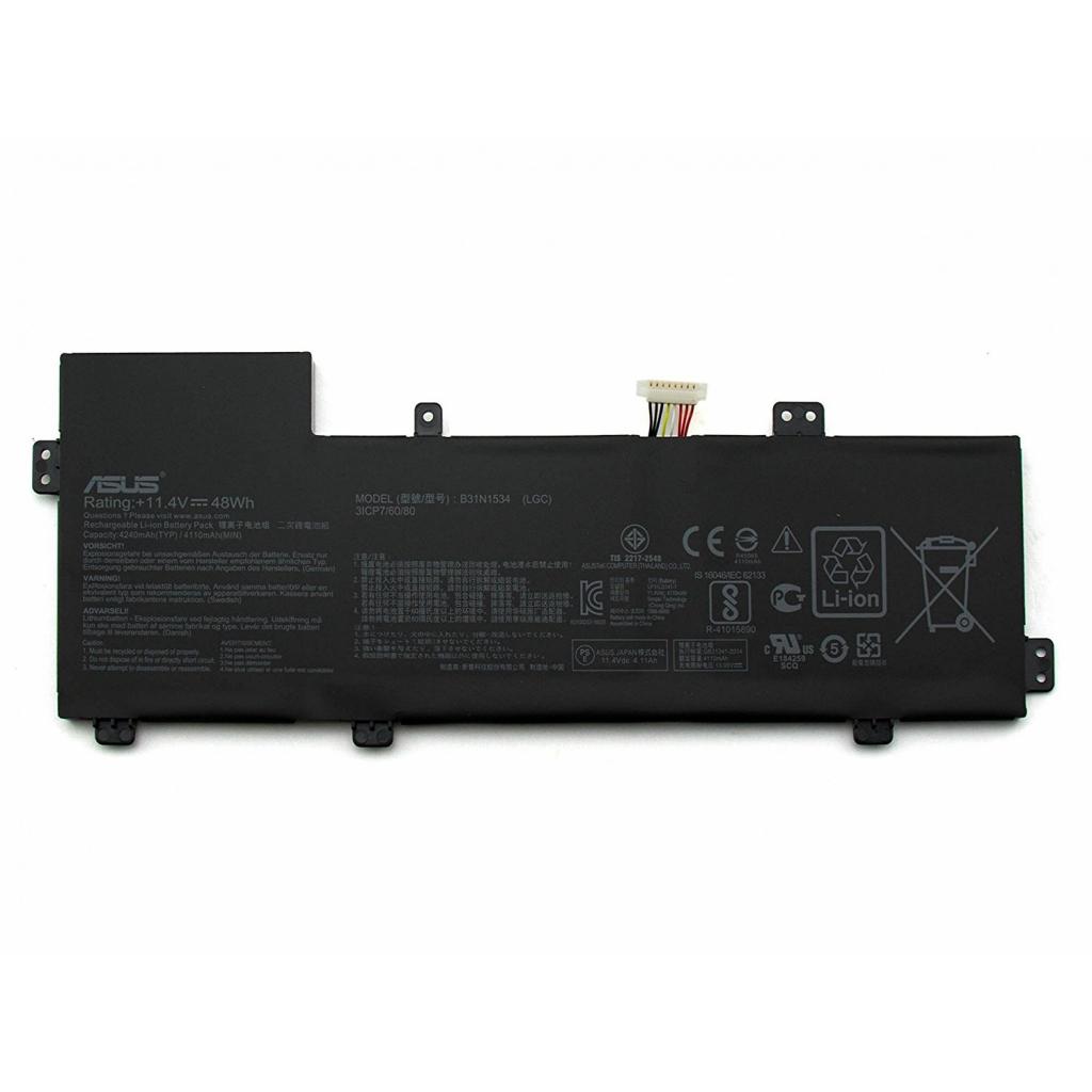 Акумулятор до ноутбука ASUS UX510 B31N1534, 4240mAh (48Wh), 3cell, 11.4V, Li-ion (A47302) - зображення 1