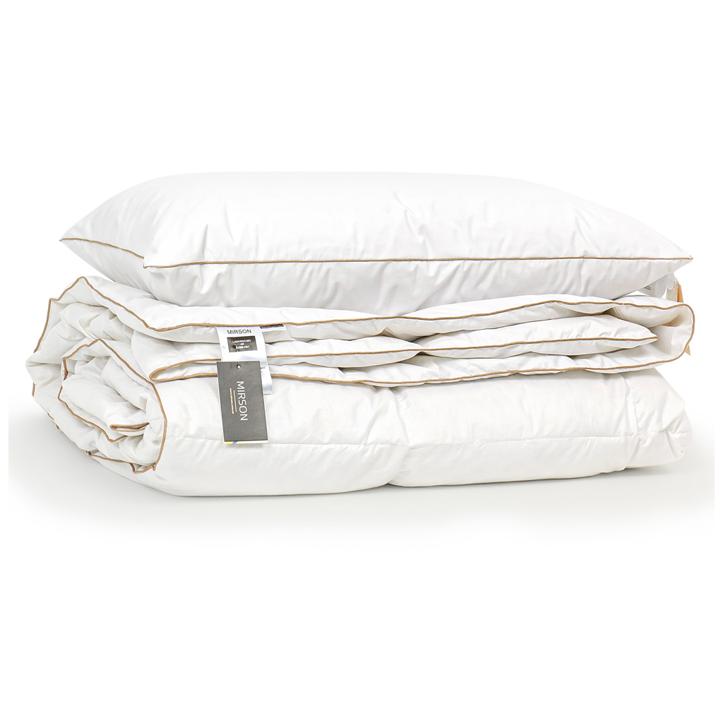 Ковдра MirSon набір пуховий Raffaello White Hand Made Зима + 2016 140х205 (2200001769731) - зображення 1