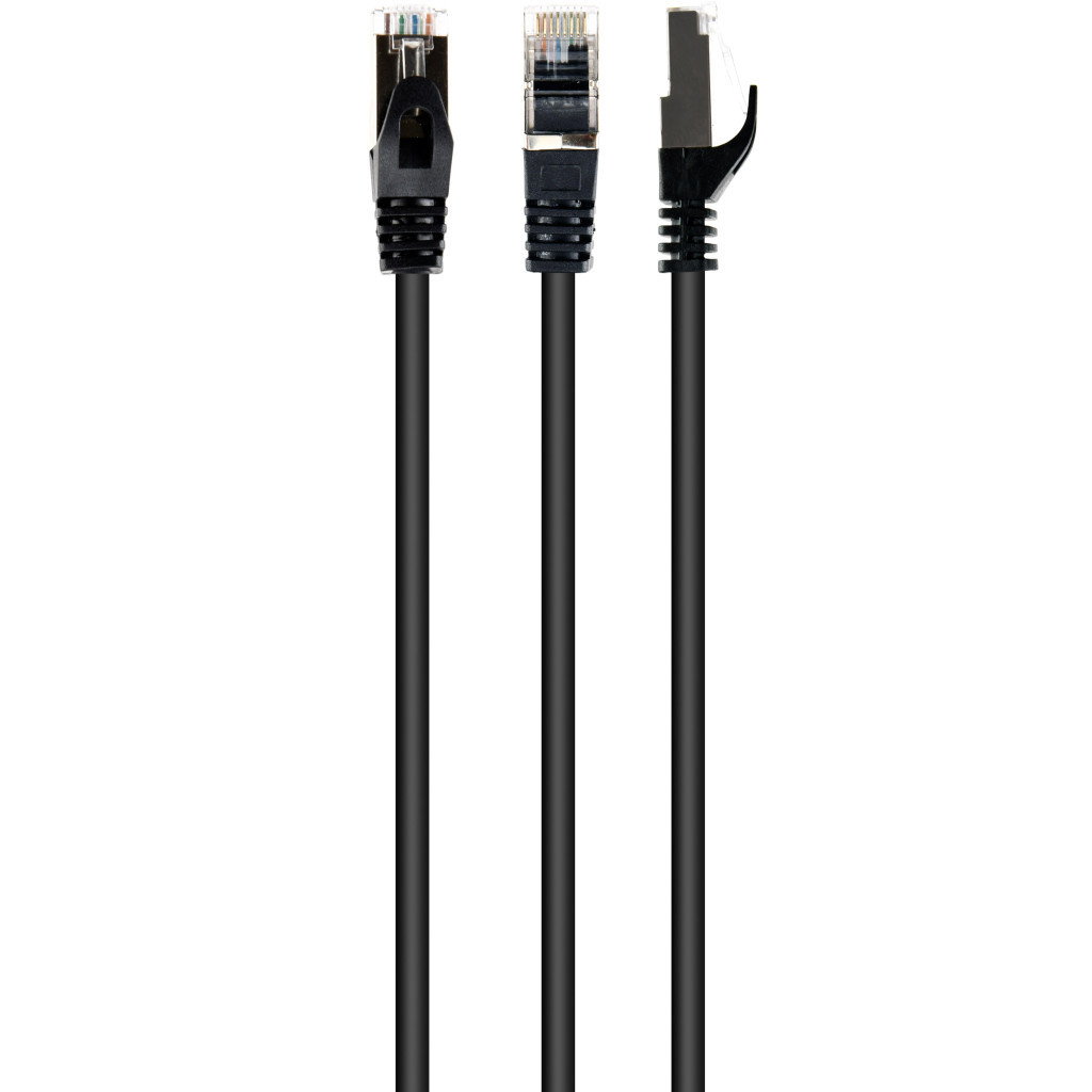 Патч-корд 20м S/FTP Cat 6A CU LSZH black Cablexpert (PP6A-LSZHCU-BK-20M) - зображення 1