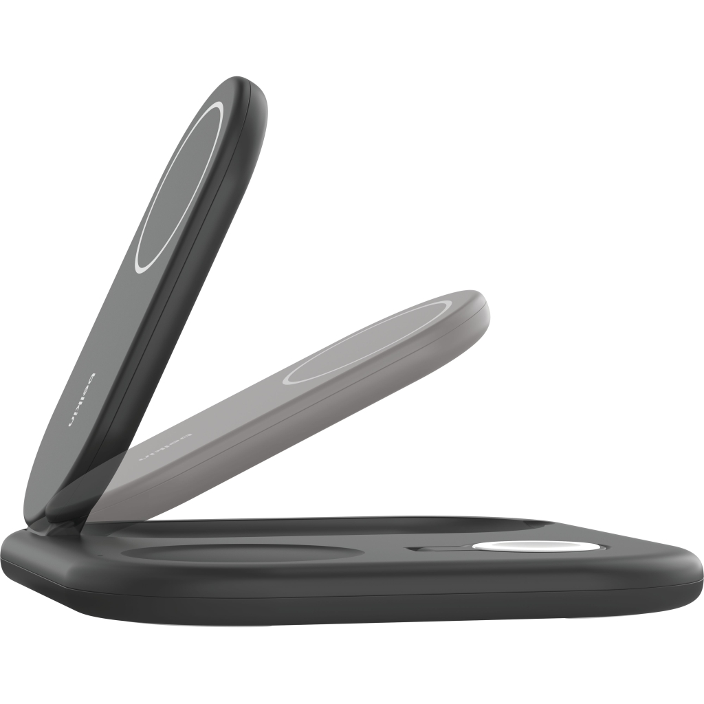 Зарядний пристрій Belkin 3in1 Magnetic Foldable iPhone/Watch/AirPods Qi2 15W black (WIZ029VFBK) - зображення 4