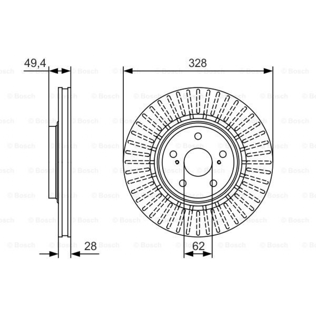 Гальмівний диск Bosch 0 986 479 T00 - зображення 5