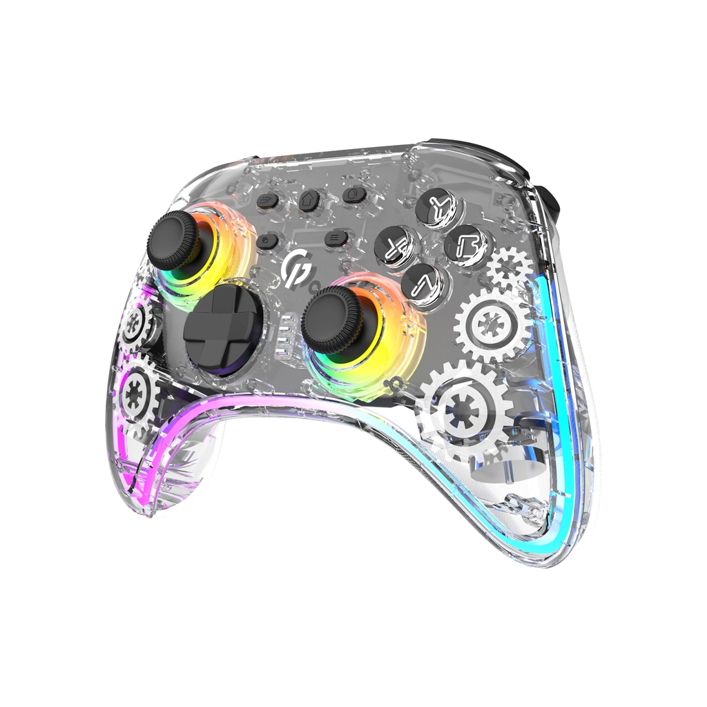 Геймпад GamePro GPX13T 2.4G/BT 5.1/USB/PC/iOS/Android RGB Transparent (GPX13T) - зображення 2