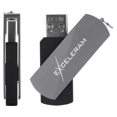 USB флеш накопичувач eXceleram 8GB P2 Series Gray/Black USB 2.0 (EXP2U2GB08) - зображення 4