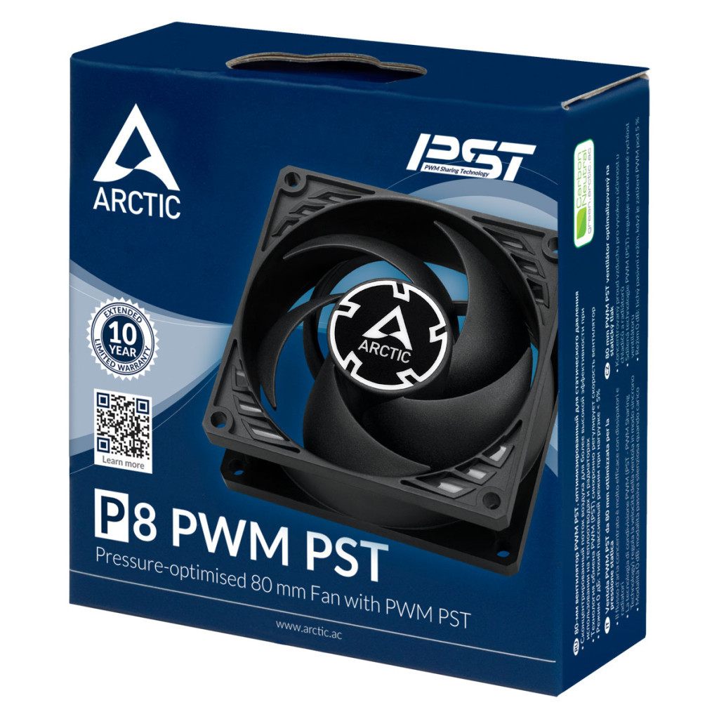 Кулер до корпусу Arctic P8 SLIM PWM PST (ACFAN00295A) - зображення 5