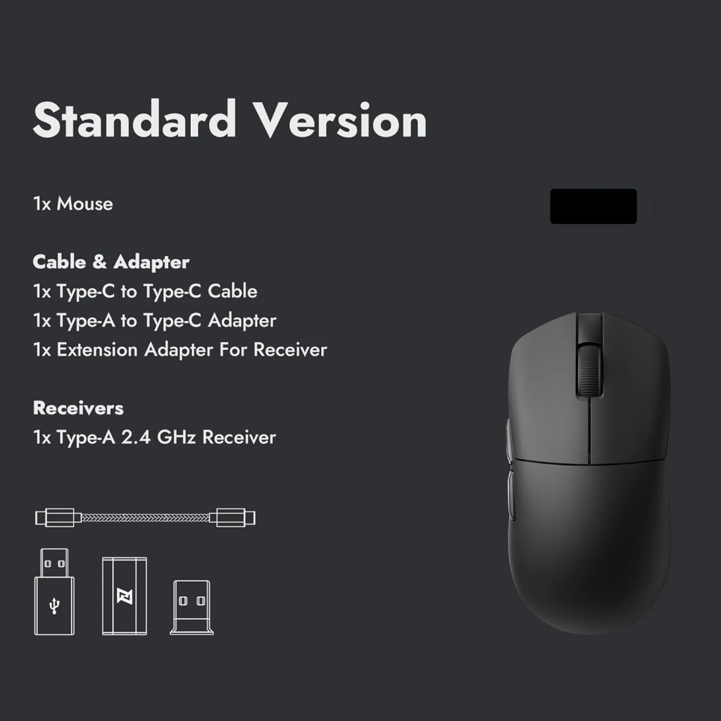Мишка Lemokey G1 USB-A/USB-C/Wireless 8K Black (G1-A1) - зображення 7
