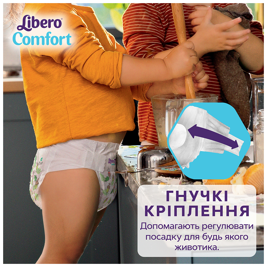 Підгузки Libero Comfort Розмір 5 (10-14 кг) 46 шт (7322541756936) - зображення 6