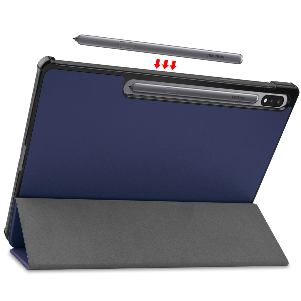 Чохол до планшета BeCover Smart Case Samsung Tab S9 Plus (SM-X810/SM-X816)/S9 FE Plus (SM-X610/SM-X616) 12.4" Deep Blue (710322) - зображення 6