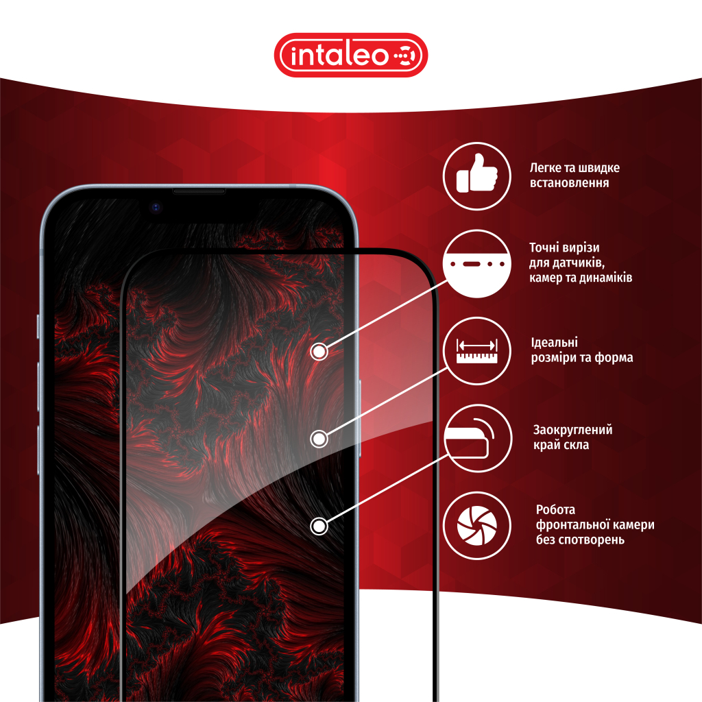 Скло захисне Intaleo Full Glue ESD Apple iPhone 14 (1283126542114) - зображення 3