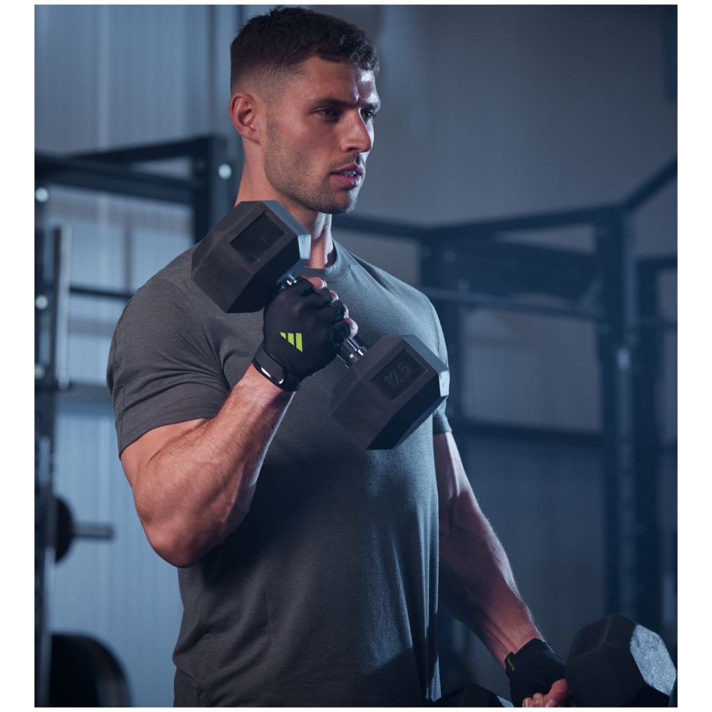 Рукавички для фітнесу Adidas Essential Training Gloves ADGB-15000GN чорний, зелений XS (885652027731) - зображення 6