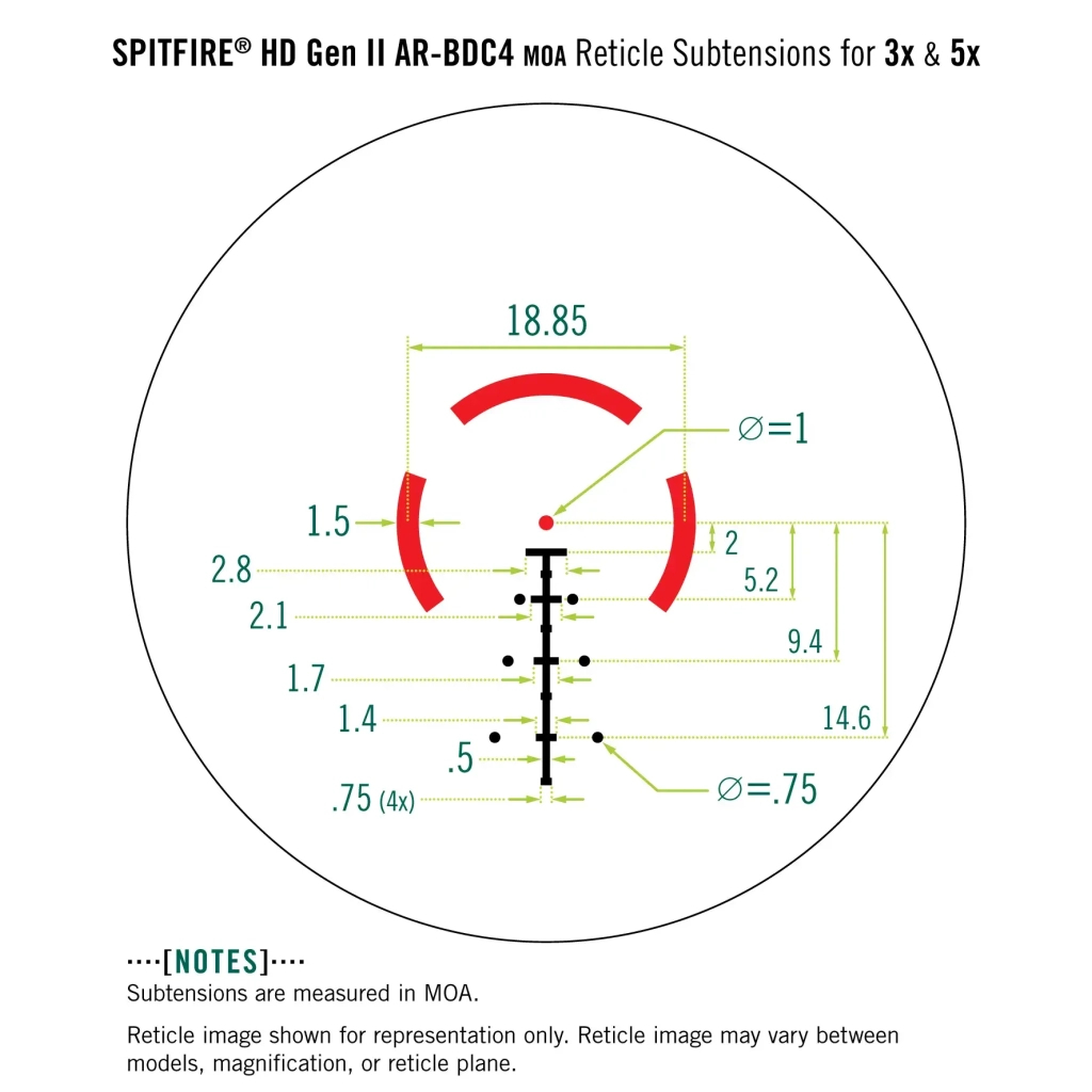 Коліматорний приціл Vortex призматичний Spitfire HD Gen II 5-х з сіткою AR-BDC4 (SPR-500) - зображення 8