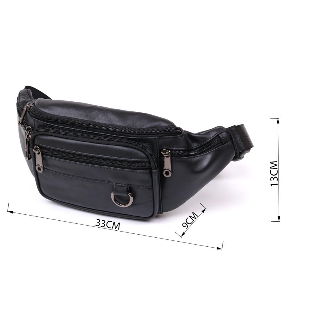 Сумка Vintage Чоловіча шкіряна на пояс Чорна (20487) - зображення 3