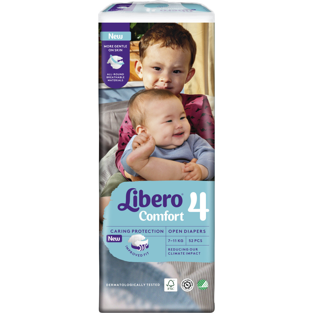 Підгузки Libero Comfort Розмір 4 (7-11 кг) 52 шт (7322541083674) - зображення 2