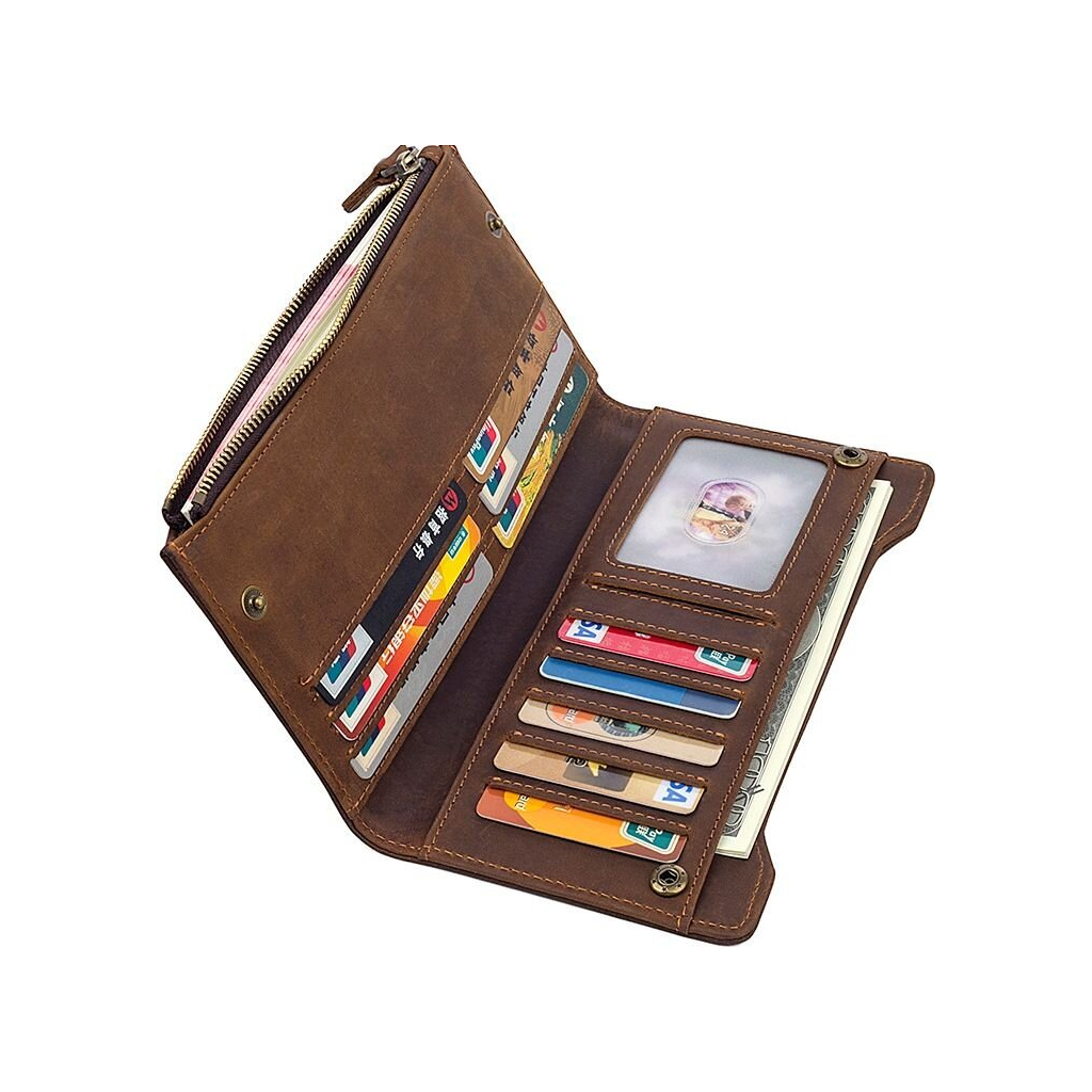 Гаманець Vintage Шкіряний Коричневий (14596) - зображення 6