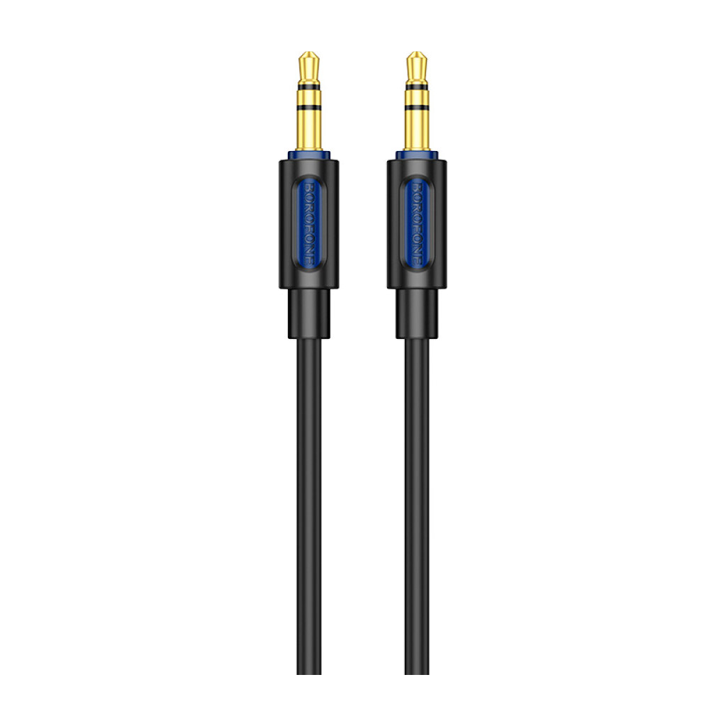 Кабель мультимедійний 3.5mm M to 3.5mm M 1.0m silicone black BOROFONE (6941991114373) - изображение 2