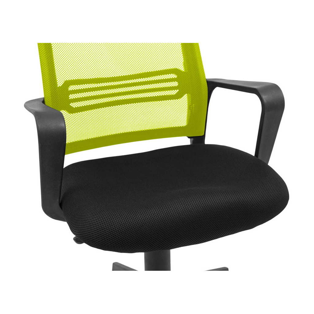 Офісне крісло Richman Джина Пластик Піастра Сітка чорна + зелена (ADD0003094) - зображення 4