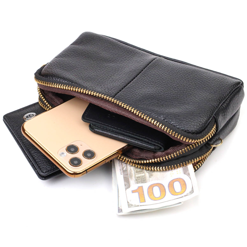 Сумка Vintage З натуральної шкіри Чорна (22088) - зображення 7