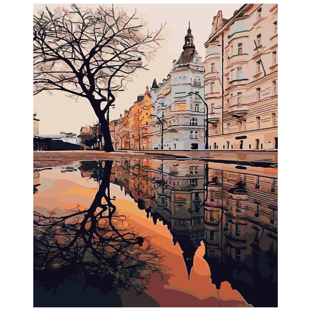 Картина по номерам Strateg Осіннє місто 40х50 см (SY6241) - зображення 1