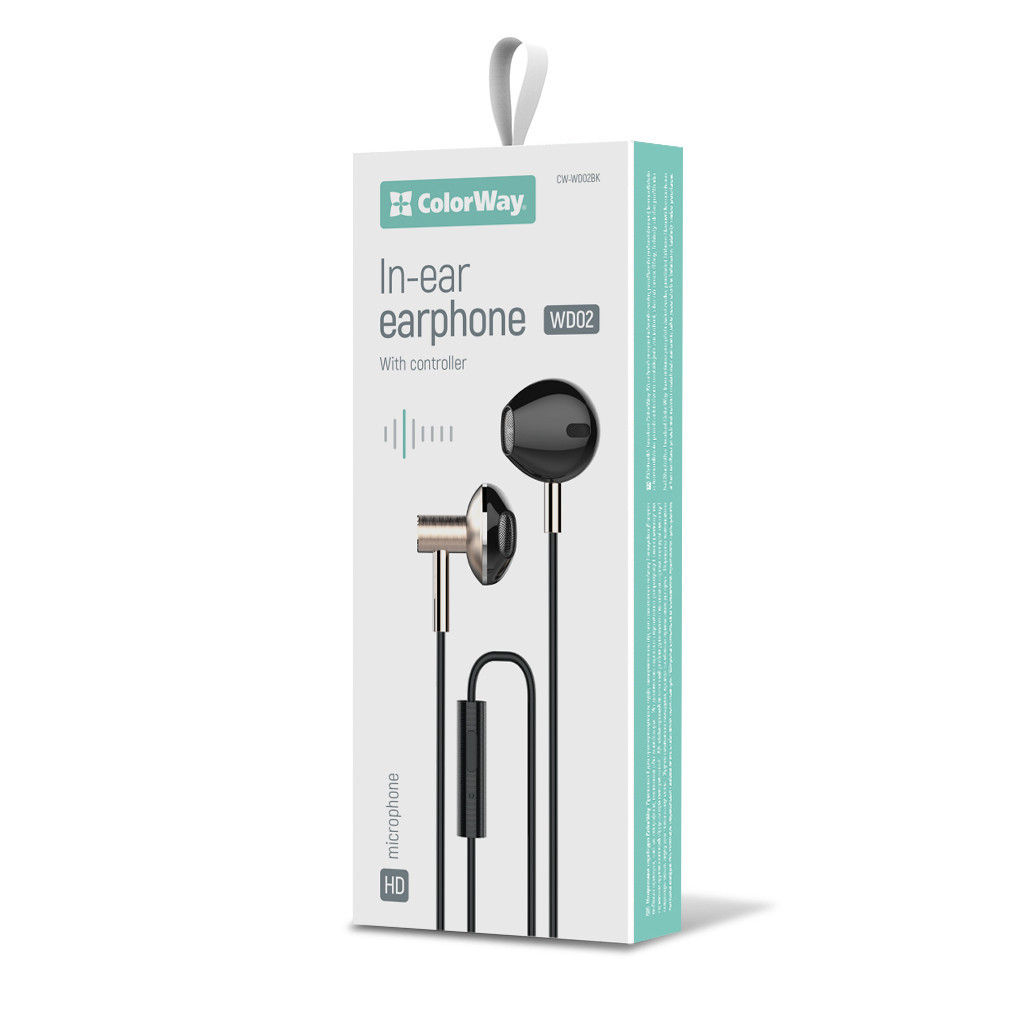 Навушники ColorWay Slim 3.5 mm Wired Earphone Blast 2 Black (CW-WD02BK) - зображення 8