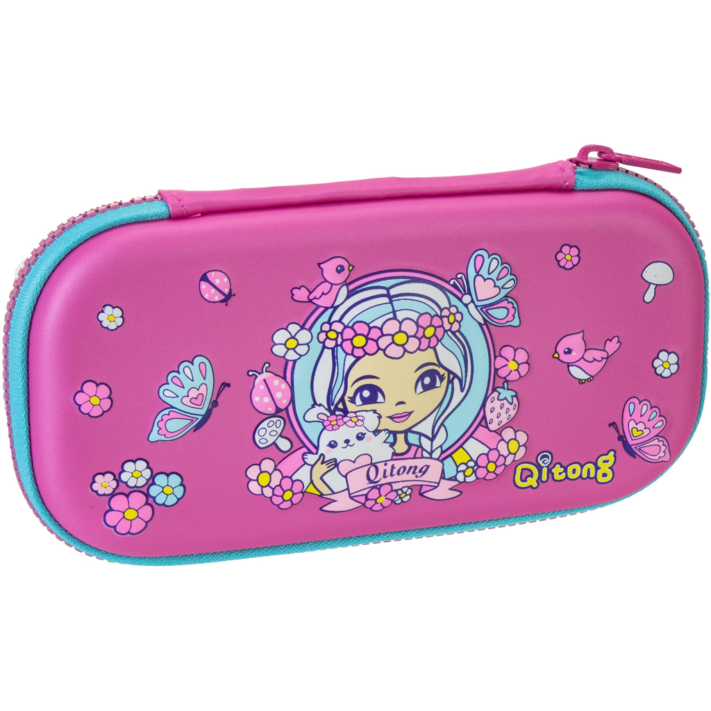 Пенал Cool For School 1 відділення з органайзером фуксія (QT-5634-Rosered) - зображення 1