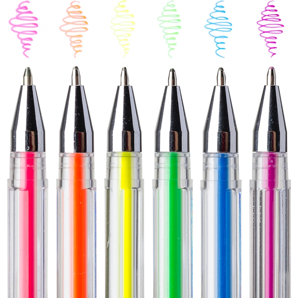 Ручка гелева Yes Neon набір 6 шт (411706) - зображення 4