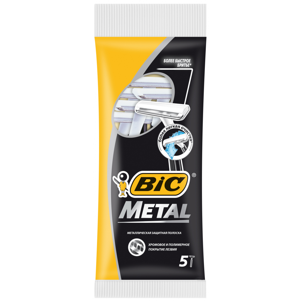 Бритва Bic Metal 5 шт. (3086125705416) - зображення 1