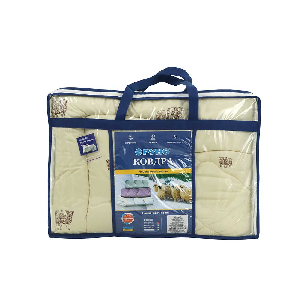 Ковдра Руно Вовняна Sheep в мікрофібрі 155х210 см (317.52ШУ_Sheep) - зображення 4