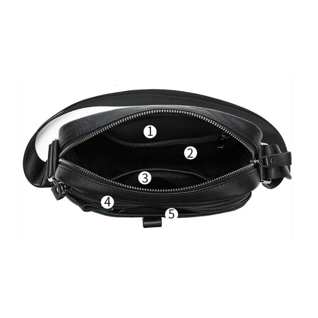 Сумка Vintage Через плече зі шкіри Чорна (20034) - зображення 9