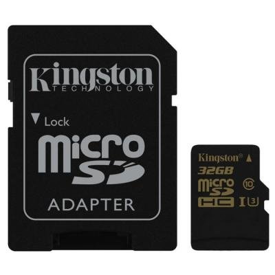 Карта пам'яті Kingston 32GB microSDHC class 10 UHS-I U3 4K (SDCG/32GB) - зображення 1