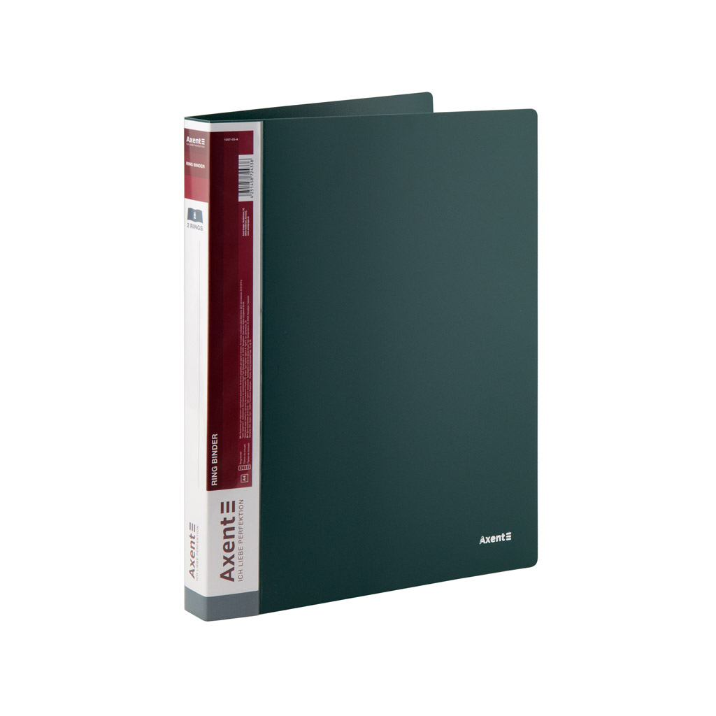 Папка на кільцях Axent А4 з 2-ма кільцями 700 мкм 25 мм Зелена (1207-05-A) - зображення 1