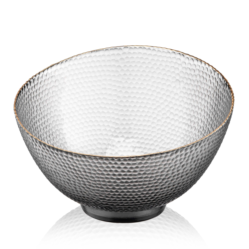 Салатник Ardesto Commelina 22см, скло, сірий (AR5019) - зображення 2