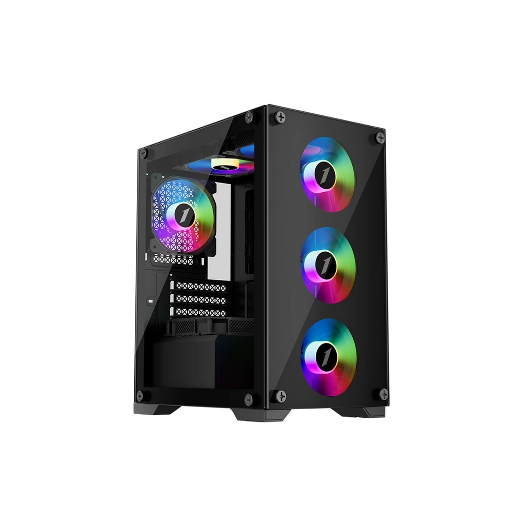 Корпус 1stPlayer X2-M-BK-4F1 - зображення 6